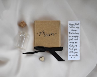 Handwritten Message in a Bottle, Mother's Day Keepsake Gift, First Paper Anniversary, Personalised Thank You Note, Valentine's Love Letter