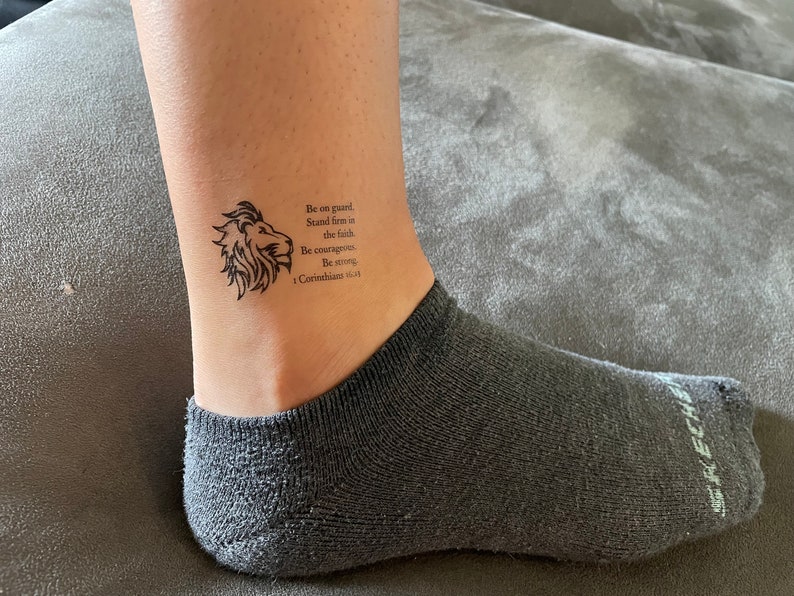 Temporary Tattoo 1 Corinthians 1613 Etsy