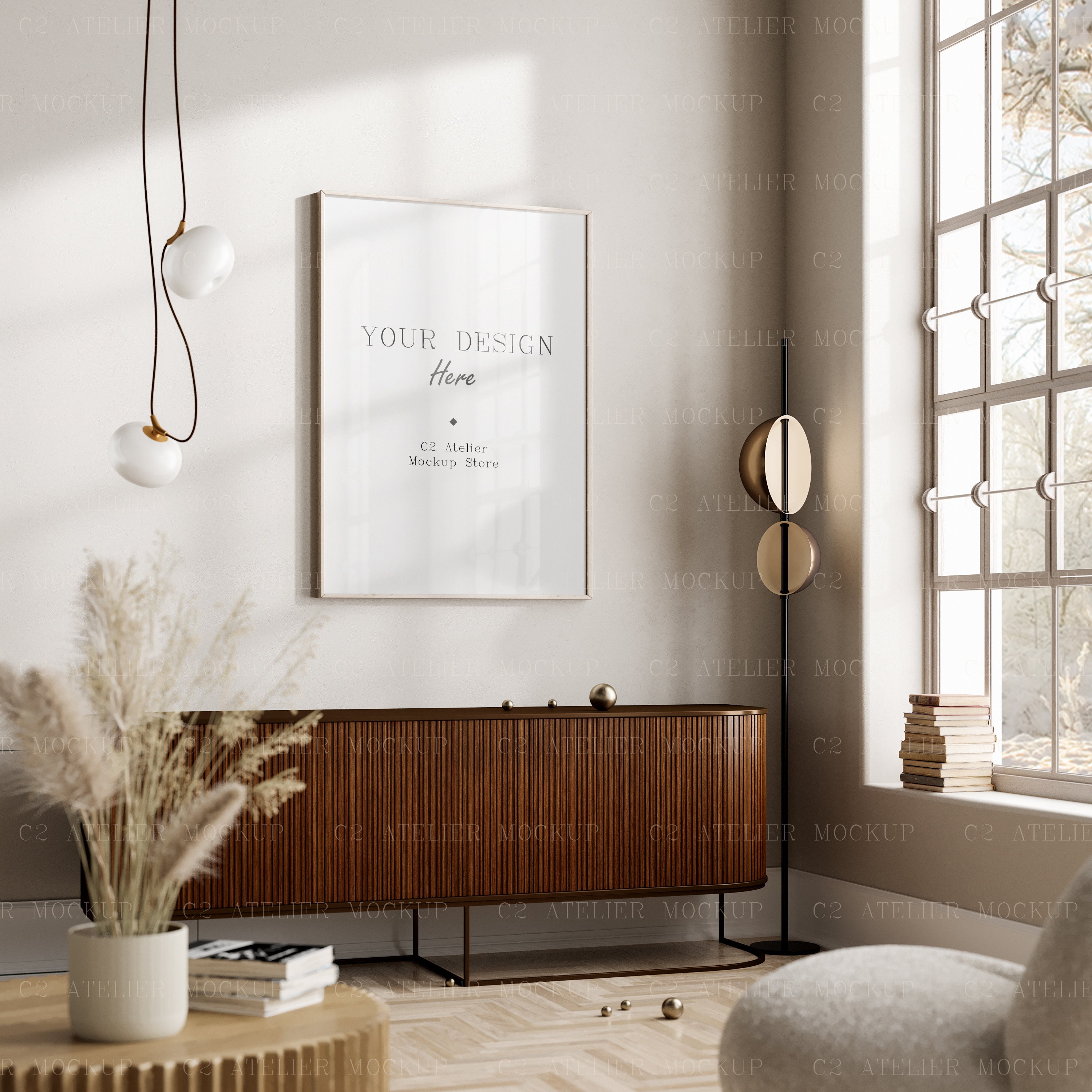 Vertical Frame Mockup: Modern Home Interior (digital Download) - Etsy