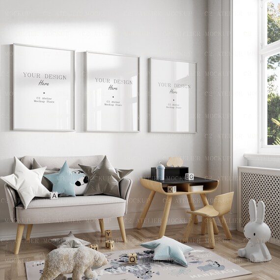 Nursery Room Frame Mockup: Interior Wall Mockup (Digital Download)