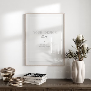Mock up Frame, High quality Wall Mock up, Close up Wall Frame, Styled Mockup, Minimalist Wall Art