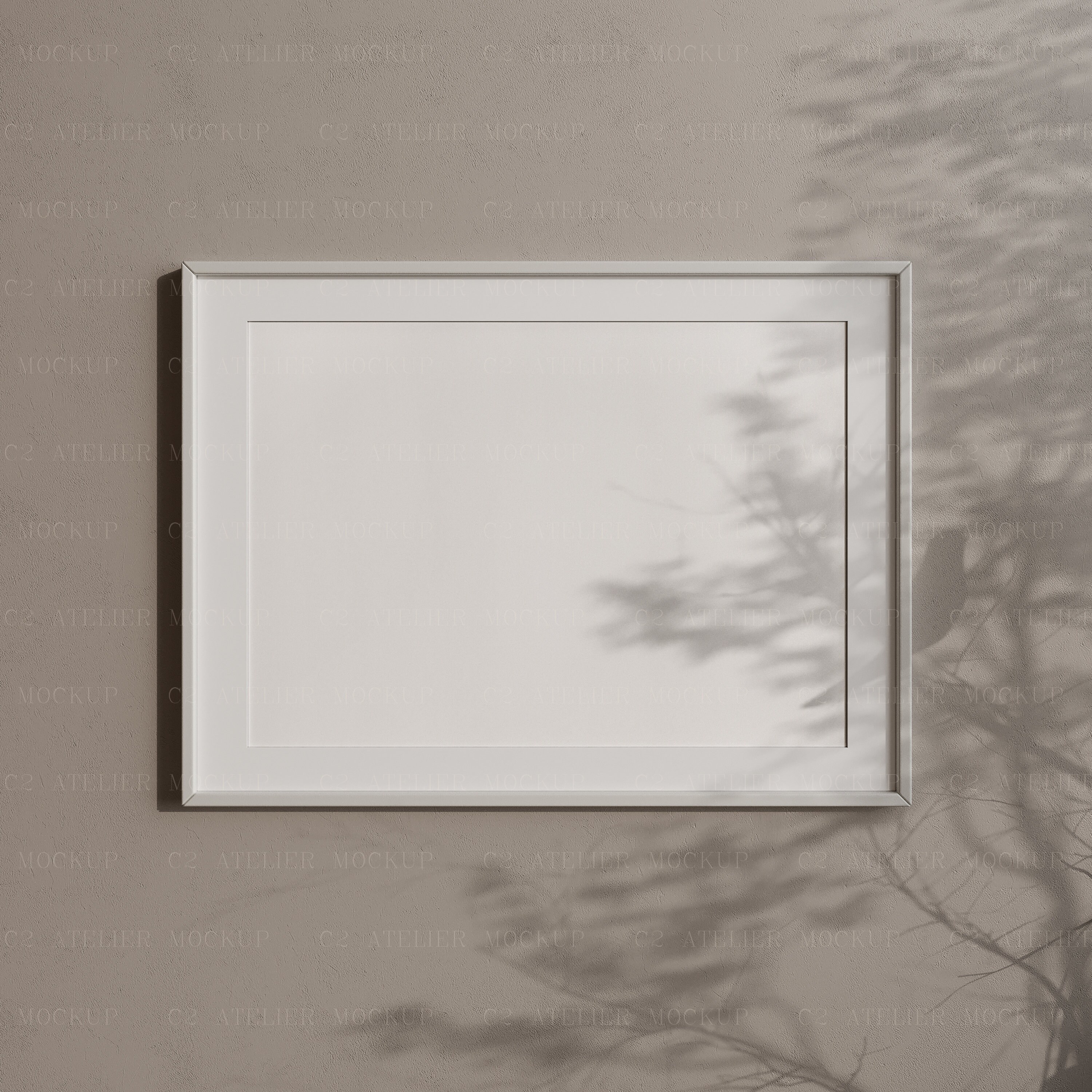 Horizontal Wall Mock up Frame Mockup With Natural Light and Etsy