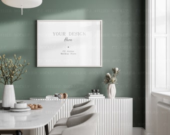 Maqueta de arte de pared horizontal: Marco para interior de casa (descarga digital)