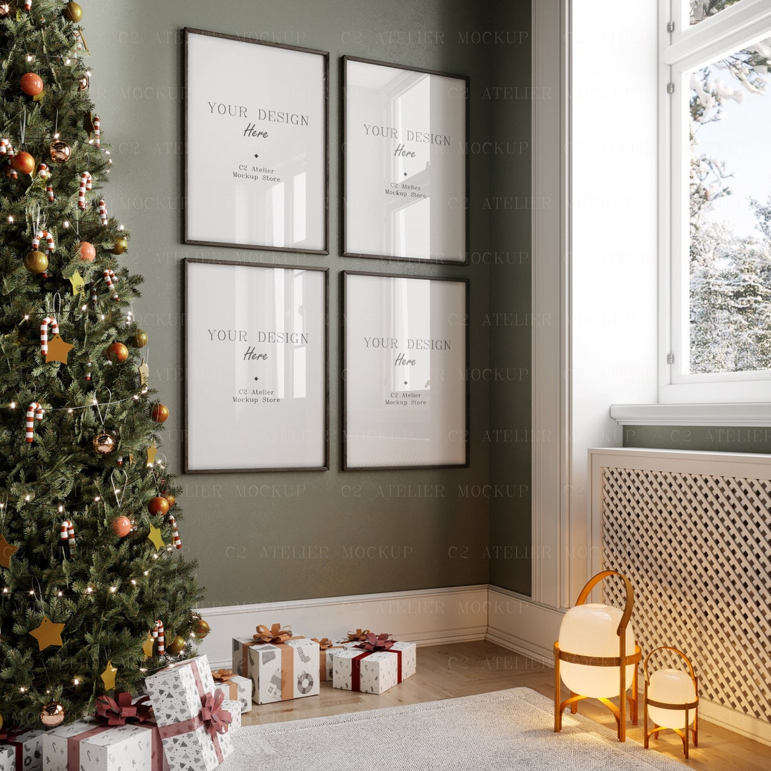Christmas Holiday 4 Mock up Frames