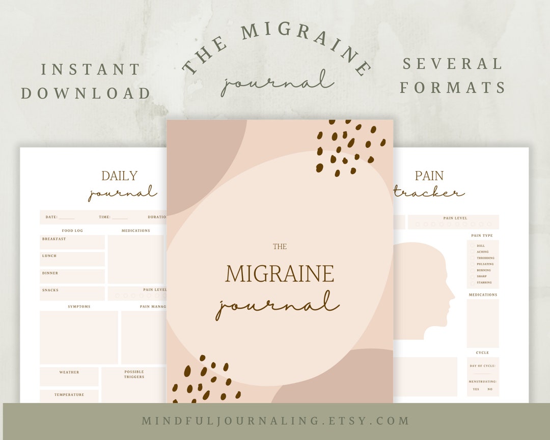 Migraine Journal Printable Pain Tracker - Etsy