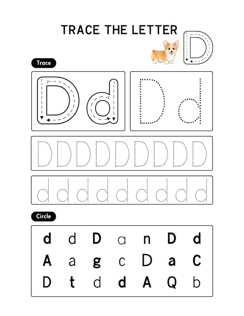 Printable, Alphabet Sheets - Capital and Lower Case Letters for Tracing ...