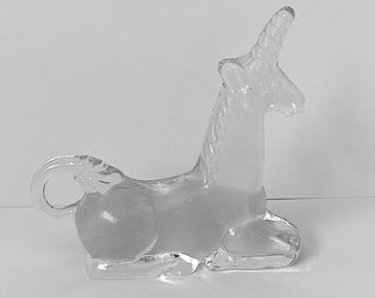 Kosta Boda Unicorn Paperweight Zoo Series by Bertil Vallien Collectible Vintage