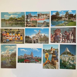 9 cartes postales vintage Disneyland Disneyland et Walt Disney World des années 1970