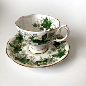 Vintage Royal Albert Ivy Lea theekop en schotel, fijn porselein