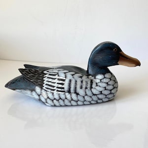 Vintage MALLARD DUCK DECOY Hand Carved and Hand Painted in Canada