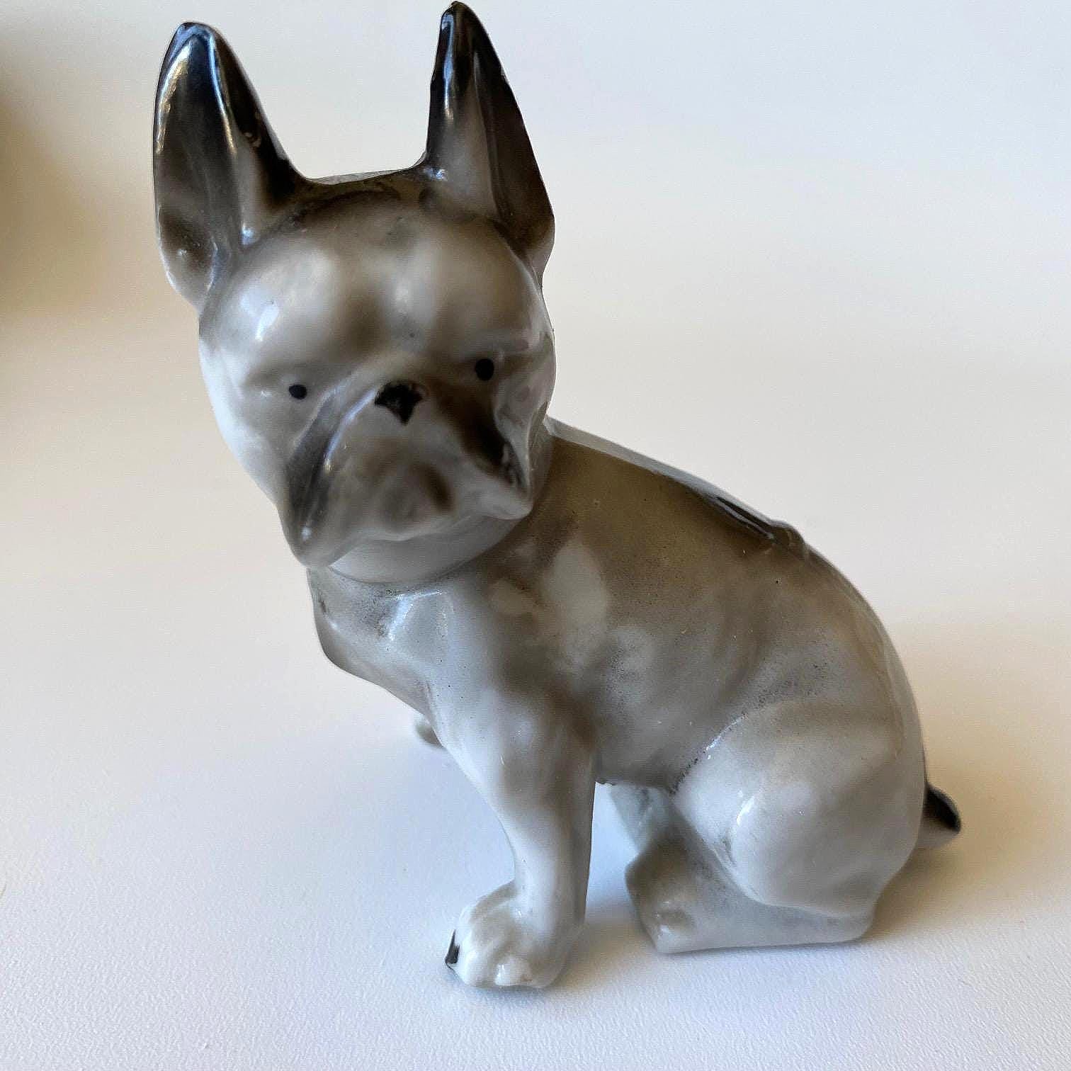 ヴィンテージのフレンチブルドッグの磁器製置物（日本製） - Etsy 日本