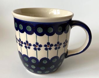 Taza de cerámica polaca Boleslaviec, colección vintage, 893