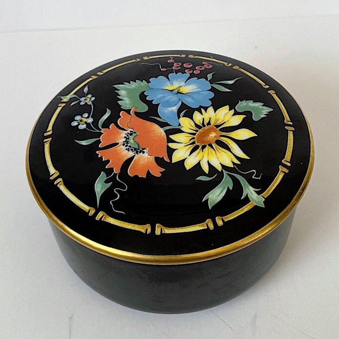 ヴィンテージ VILLEROY & BOCH 蓋付き小物ボックス: 磁器