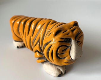 ビンテージアーテサニア・リンコナダ ハンドメイド トラ 親子　ウルグアイ ヴィンテージ ウルグアイ陶器フィギュア – リンコナダ虎と手作り民芸馬