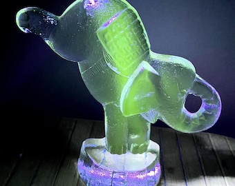Éléphant de cirque KOSTA BODA vintage : verre artistique brillant, série ZOO, par Bertil Vallien, objet de collection
