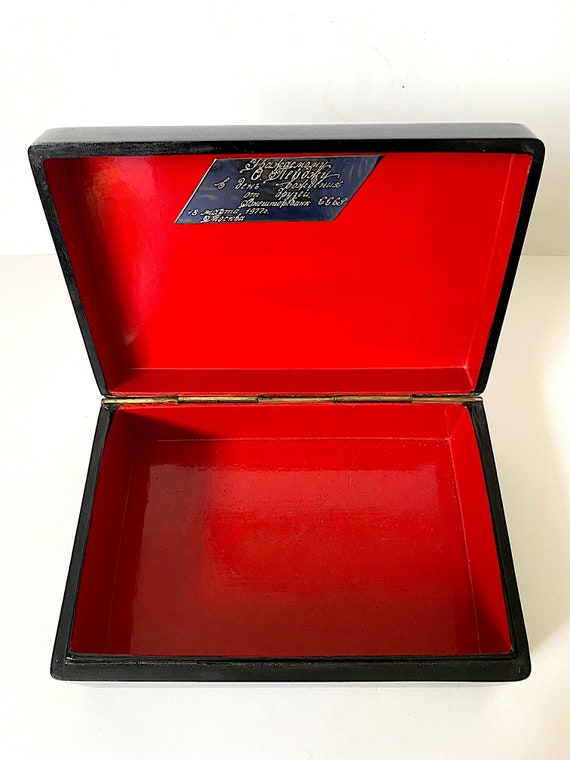 Lacquerware Keepsake Box With Provenance Made in … - image 3