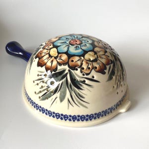 Vintage CERAMIC BERRY COLANDER/ Fruit Bowl Portuguese Art Pottery