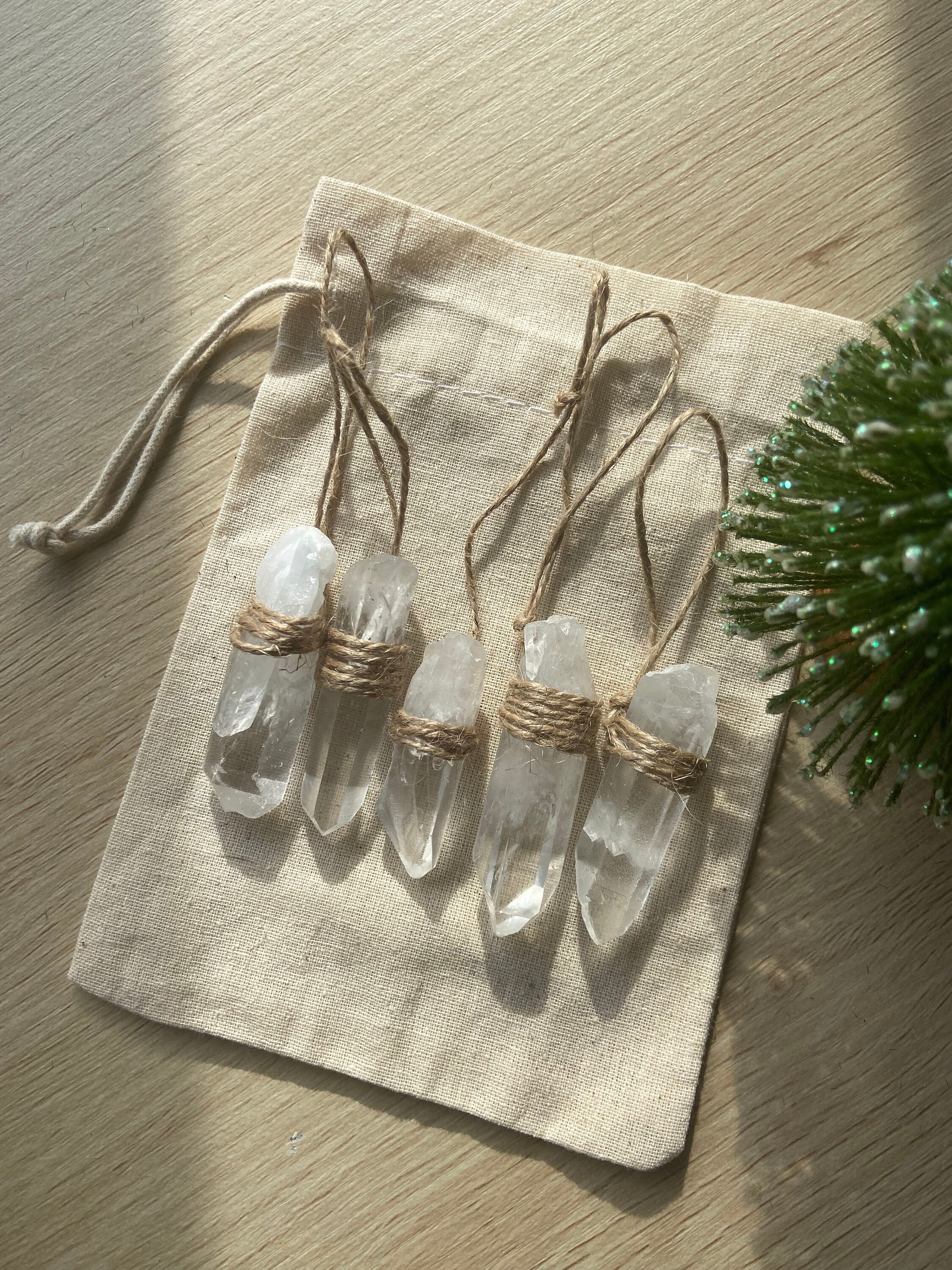 Crystal Christmas Tree Decorations Clear Quartz Tree - Etsy