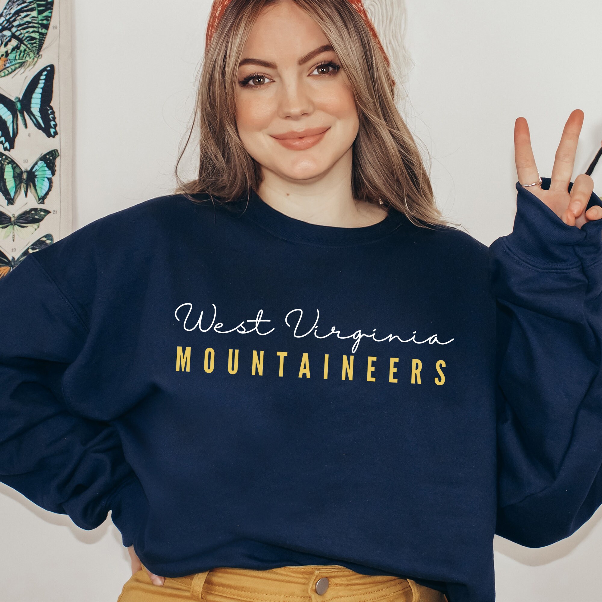 WV Sweatshirt West Virginia Mountaineers West Virginia - Etsy UK