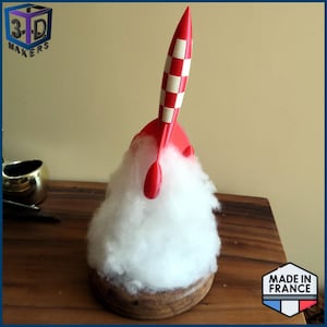 Rocket-Shaped Ambient Lamp Inspired by Tintin