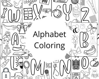 Printable Alphabet Coloring Pages, Alphabet Coloring Book, Alphabet Worksheets, Preschool Activity Worksheets, Preschool Coloring