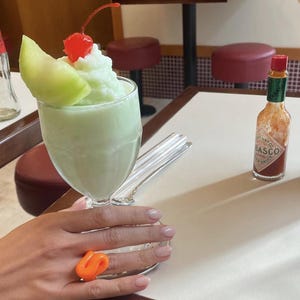 Deal 2 Ringe Trendy chunky rings &quot;Serena&quot; neon orange und &quot;Il Serpente&quot; neon, Instagram