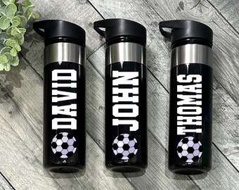 Personalised Water Bottle | 550ml Customised | Kids Drinking Bottle | School Bottle Sports Bottle Football Bottle | Birthday Gift