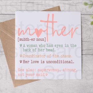 Mother’s Day Card - Card For Mum - Superwoman, Not Your Maid - Mothers Day - Funny Card - Personalised Card - Greeting Card - Birthday Card