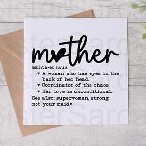 Mother’s Day Card - Card For Mum - Superwoman, Not Your Maid - Mothers Day - Funny Card - Personalised Card - Greeting Card - Birthday Card