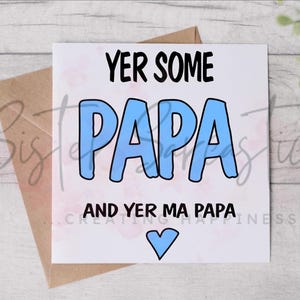 ¡Qué Papá! - Tarjeta del Día del Padre - Tarjeta de Cumpleaños - Escocesa - Tarjeta Divertida - Tarjeta Personalizada - Tarjeta del Día del Padre