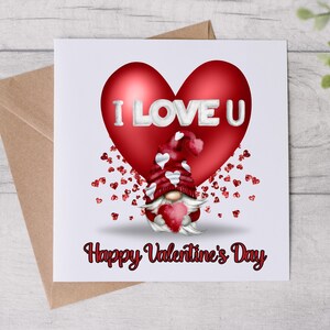 Gonk je t'aime - carte de Saint-Valentin - carte drôle - carte romantique - carte personnalisée