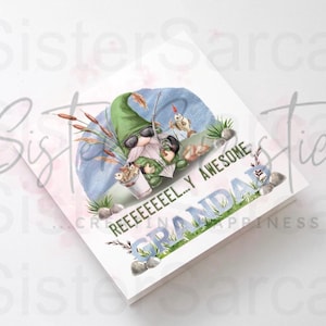 Abuelo Pescador - Pescando - Tarjeta del Día del Padre - Tarjeta de Cumpleaños - Tarjeta Divertida - Tarjeta Personalizada - Tarjeta del Día del Padre