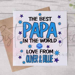 Meilleur papa du monde - carte de fête des pères - carte d'anniversaire - carte drôle - carte personnalisée - carte de fête des pères