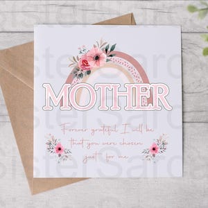 Mother’s Day Card - Card For Mum - Mother Forever Grateful - Mothers Day - Personalised Card - Greeting Card - Birthday Card