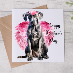 From The Dog Moederdagkaart - Dog Mum Card - Moederdagkaart - Duitse dog - gepersonaliseerde kaart