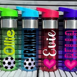 Personalised Water Bottle | 550ml Customised | Kids Water Bottle | School Bottle | Sports Bottle | Football Bottle | Birthday Gift