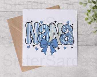 UK Greetings Biglietto per la festa della mamma da genero e nuora con busta, design scintillante, blu