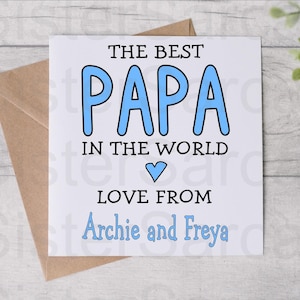Il miglior papà del mondo - Biglietto per la festa del papà - Biglietto di compleanno - Biglietto divertente - Biglietto personalizzato - Biglietto per la festa del papà