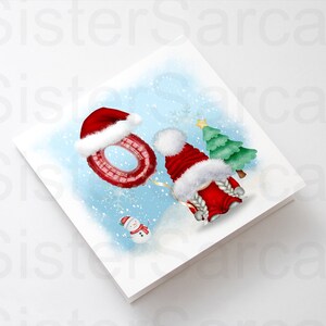 Personalisierte Kinder Weihnachtskarte Gonk, Weihnachtskarte, Sohn, Tochter, Neffe, Nichte, Enkel, Enkelin, Bruder, Schwester