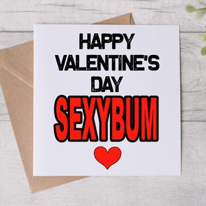 Joyeuse Saint-Valentin Sexybum - Carte de Saint Valentin grossière - Carte drôle - Carte romantique - Carte personnalisée