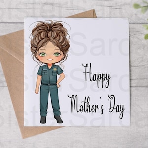 Tarjeta del Día de la Madre - Tarjeta para mamá - Paramédico - Trabajador de ambulancia - Tarjeta de cumpleaños - Tarjeta personalizada - Tarjeta de felicitación - Día de la Madre