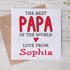 Il miglior papà del mondo - Biglietto per la festa del papà - Biglietto di compleanno - Biglietto divertente - Biglietto personalizzato - Biglietto di Natale