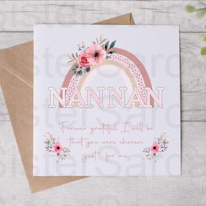 Nannan Forever Grateful - kaart voor Nannan - Moederdagkaart - verjaardagskaart - gepersonaliseerde kaart - wenskaart