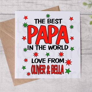 Il miglior papà del mondo - Biglietto per la festa del papà - Biglietto di compleanno - Biglietto divertente - Biglietto personalizzato - Biglietto di Natale