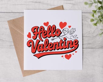 Biglietto Di San Valentino Con Nome E Cuore Rosso Illustrazione di
