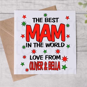 La mejor mamá del mundo - Tarjeta del día de la madre - Tarjeta para mamá - Tarjeta de cumpleaños - Tarjeta de Navidad - Tarjeta personalizada - Tarjeta de felicitación