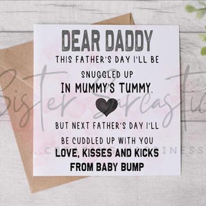 Biglietto per la festa del papà - Futuro papà - Biglietto di Bump - Biglietto personalizzato - Biglietto per la festa del papà - Biglietto di compleanno