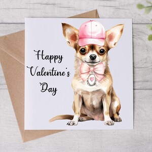 Vom Hund Valentinstag Karte - Hund Mama Karte - Valentinstag Karte - Chihuahua Hund - Personalisierte Karte