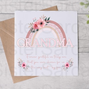 Grandma Forever Grateful - Card For Grandma - Mother’s Day Card - Birthday Card - Personalised Card - Greeting Card