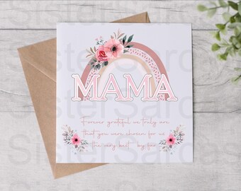 Carte de fête des mères - carte pour maman - Mama Forever Grateful - Fête des mères - carte personnalisée - carte de voeux - carte d'anniversaire